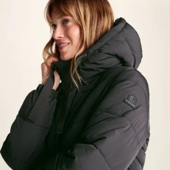 Raleigh Womens Long Insulated Jacket - Washed Black