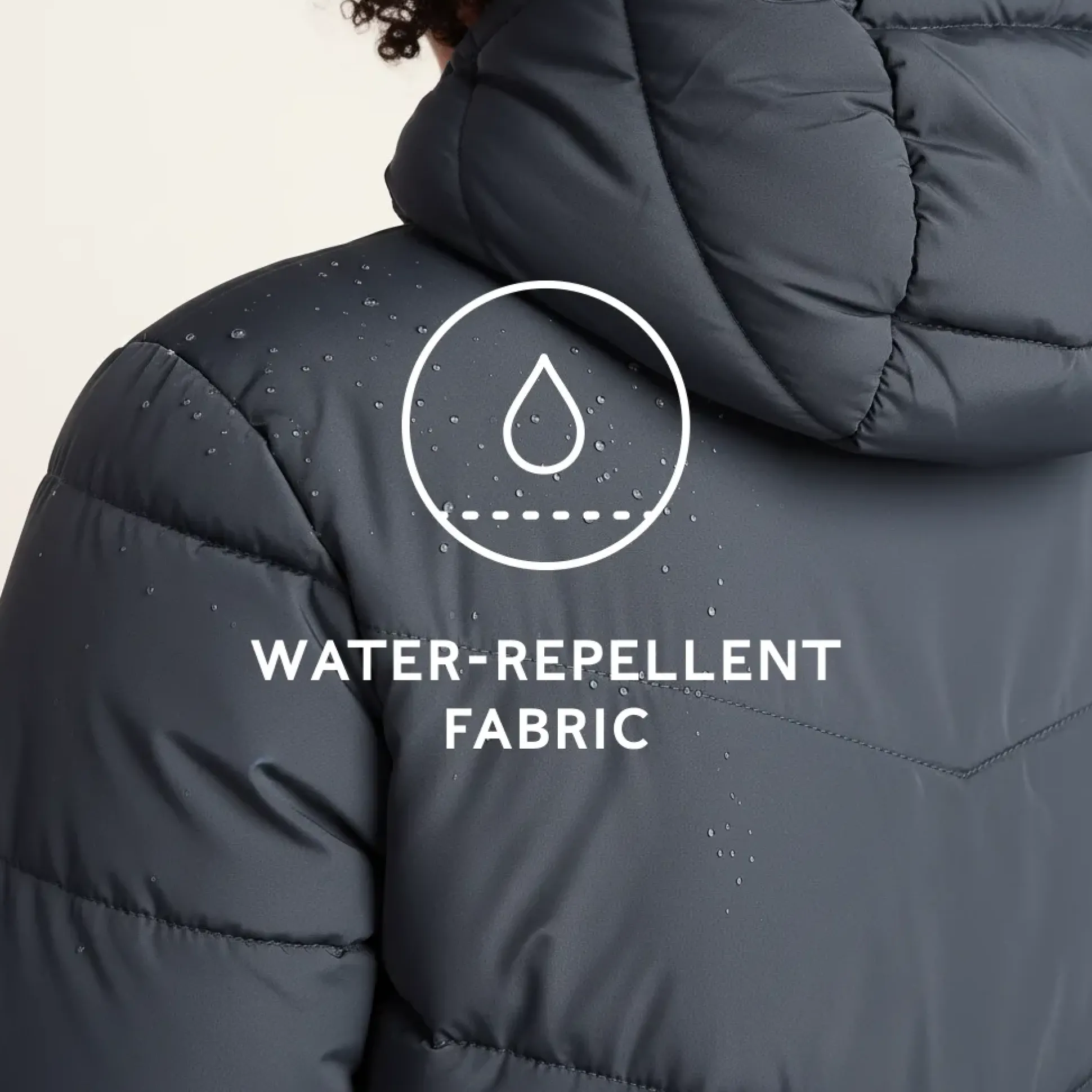 Raleigh Womens Long Insulated Jacket - Washed Blue