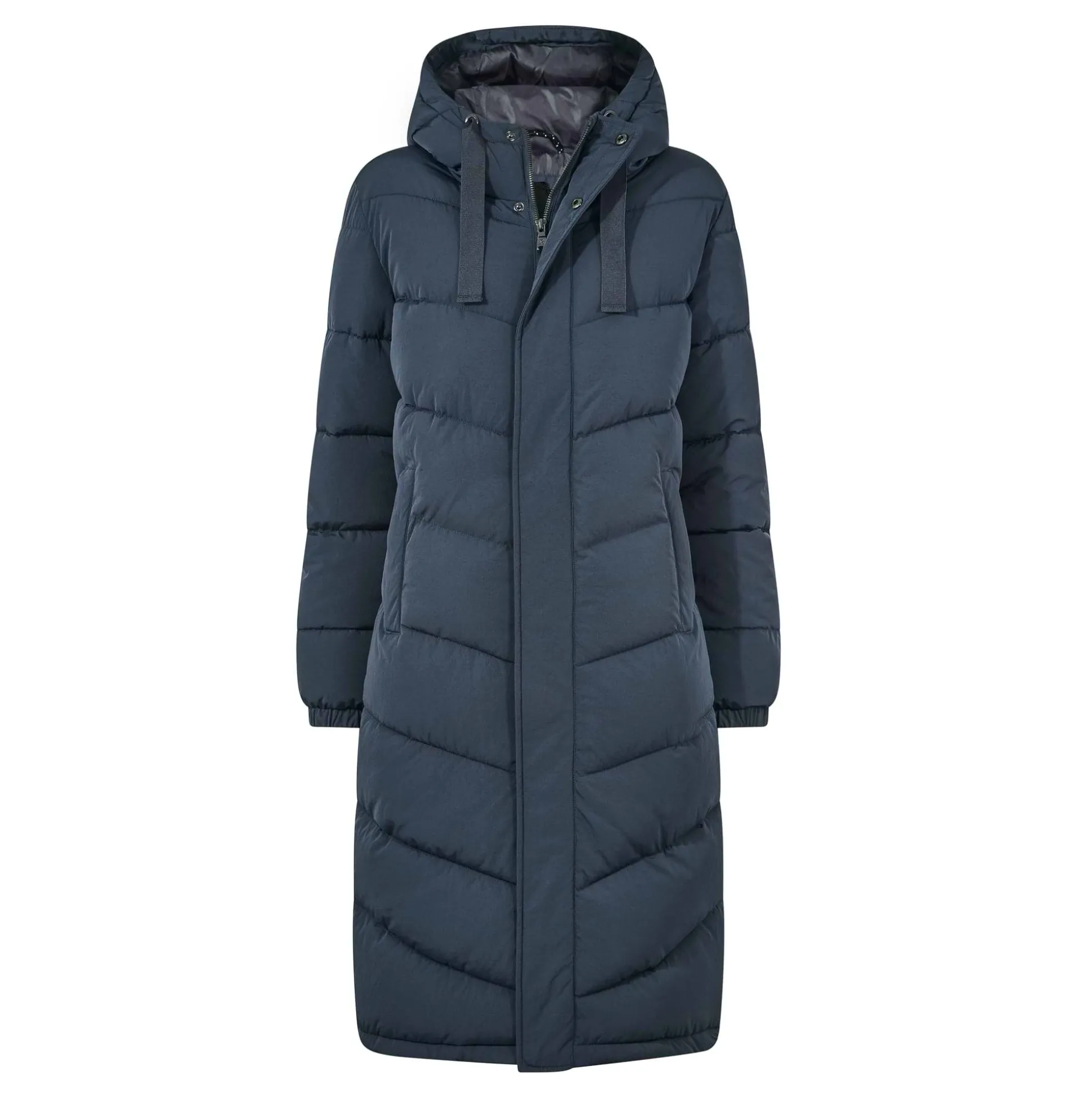 Raleigh Womens Long Insulated Jacket - Washed Blue