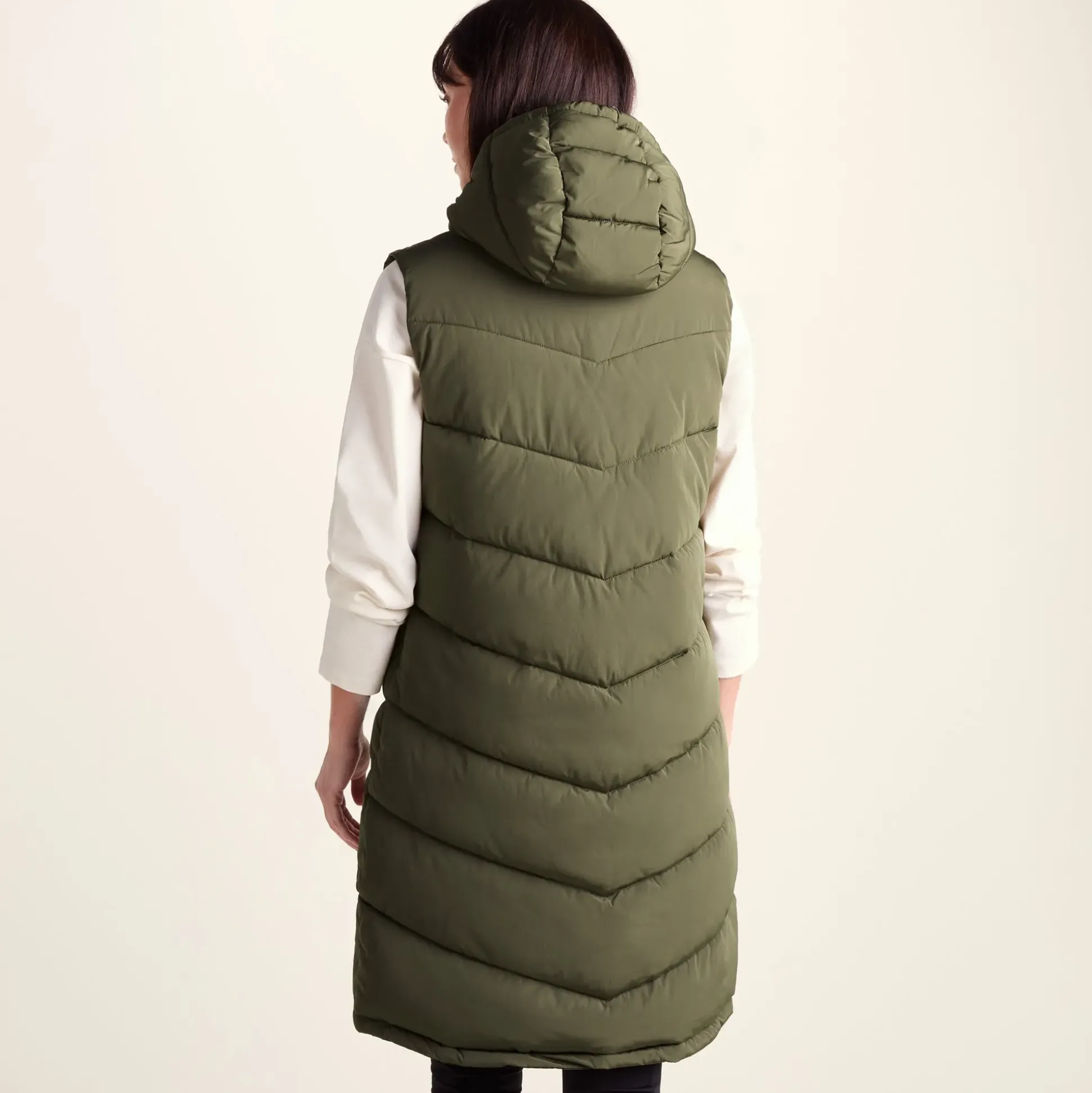 Ranskill Womens Long Insulated Gilet - Khaki