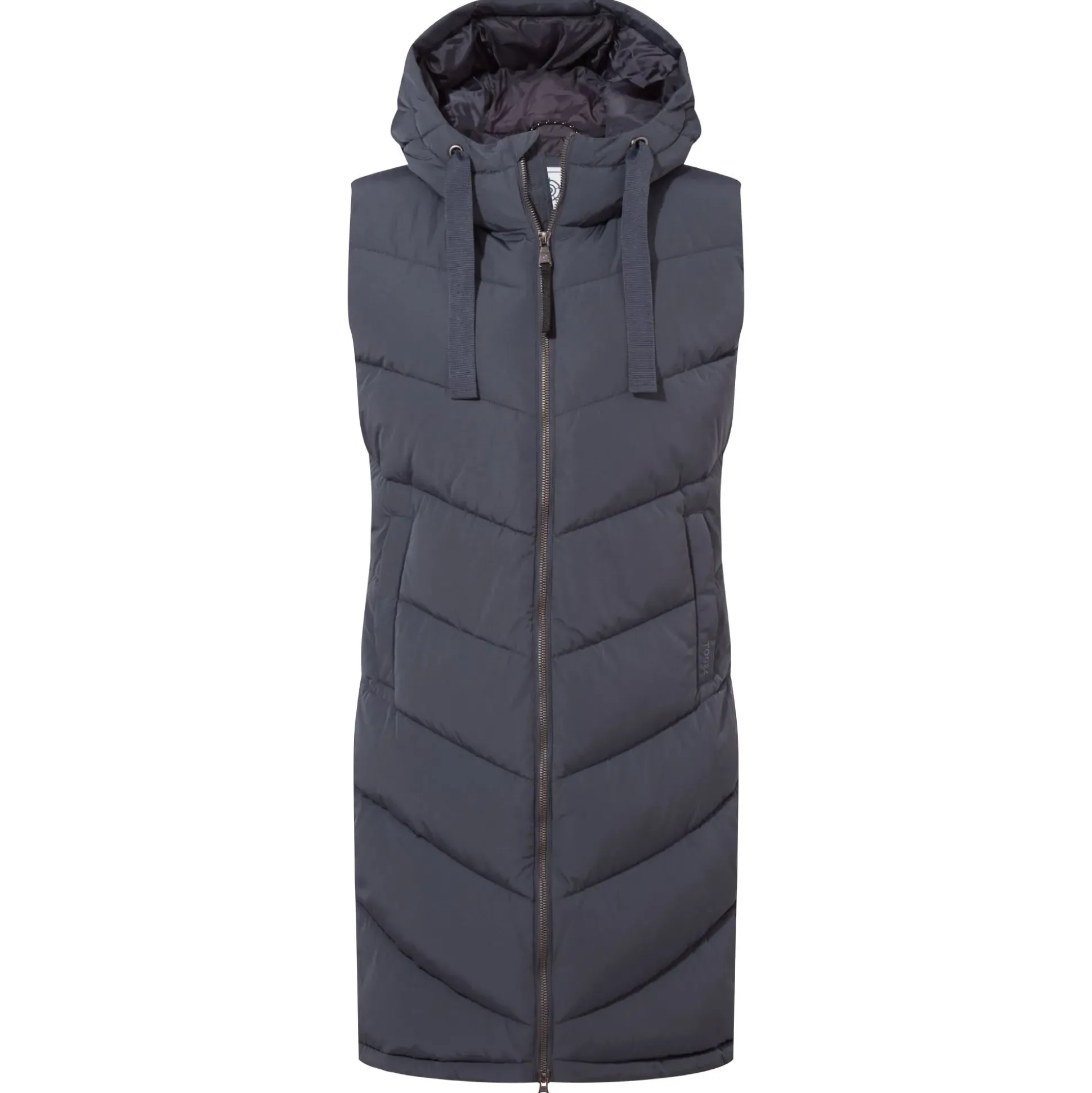 Ranskill Womens Long Insulated Gilet - Washed Blue