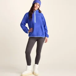 Rawson Womens Relaxed Fit Microfleece Zip Neck - Cobalt Blue