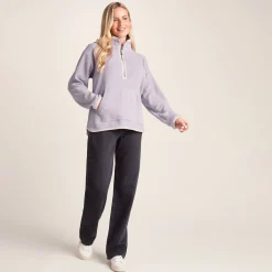 Rawson Womens Relaxed Fit Microfleece Zip Neck - Lavender Grey