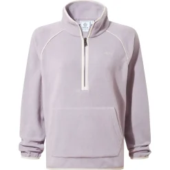 Rawson Womens Relaxed Fit Microfleece Zip Neck - Lavender Grey