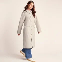 Remi Womens Classic Waterproof Car Coat - Cool Beige