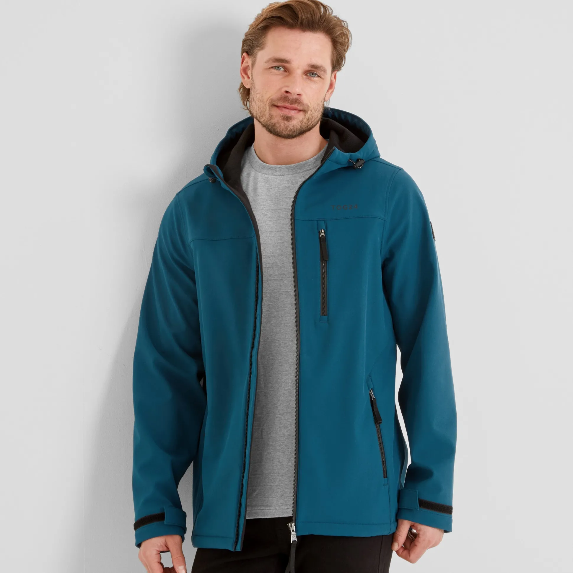 Retner Mens Waterproof Softshell Hooded Jacket - Marine Blue