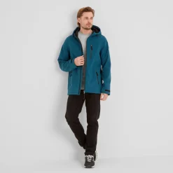 Retner Mens Waterproof Softshell Hooded Jacket - Marine Blue