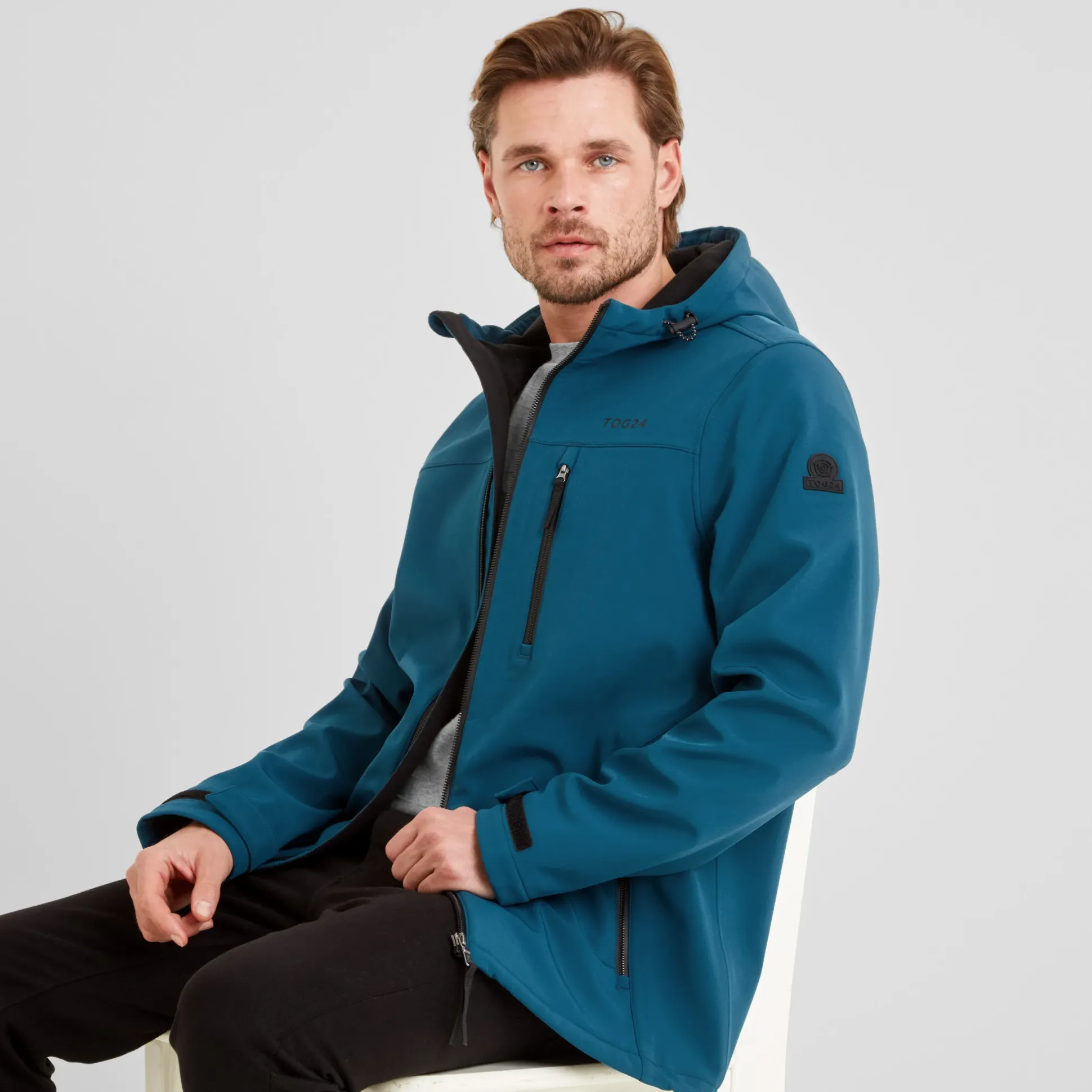 Retner Mens Waterproof Softshell Hooded Jacket - Marine Blue
