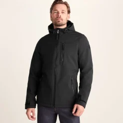 Retner Mens Waterproof Softshell Hooded Jacket - Black