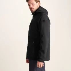 Retner Mens Waterproof Softshell Hooded Jacket - Black