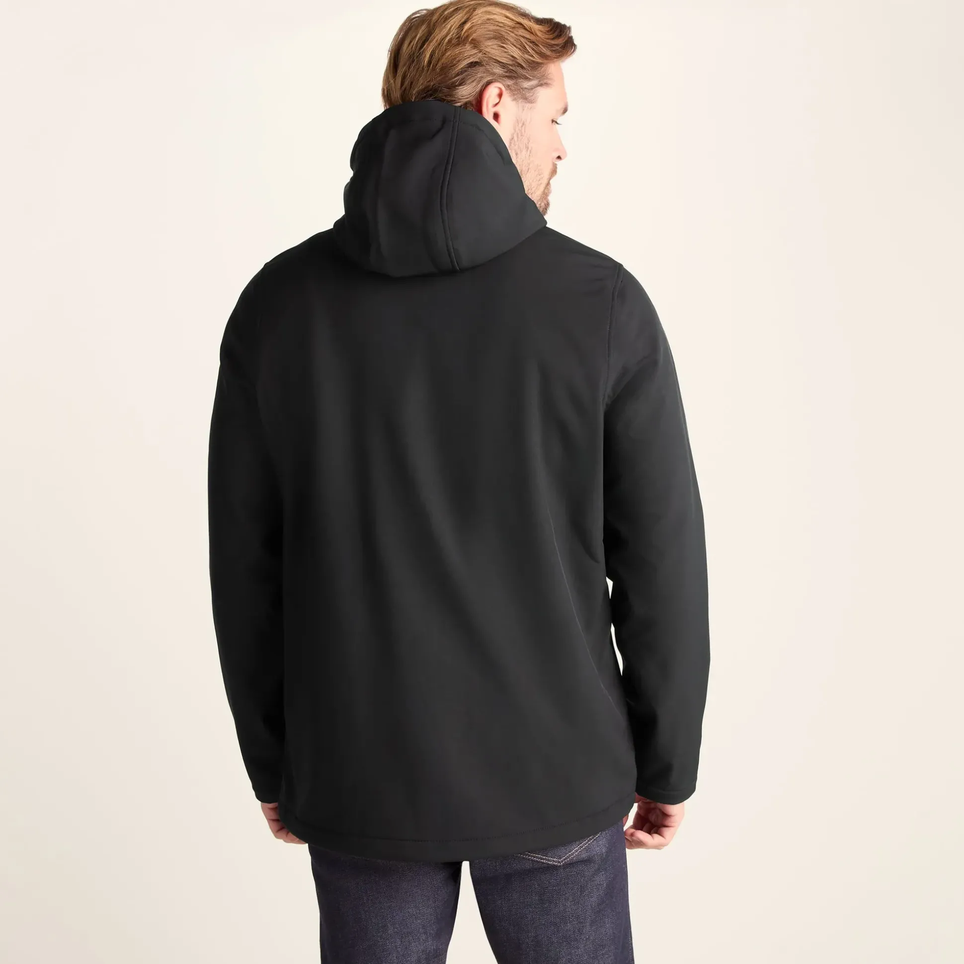 Retner Mens Waterproof Softshell Hooded Jacket - Black