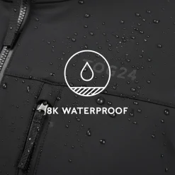 Retner Mens Waterproof Softshell Hooded Jacket - Black