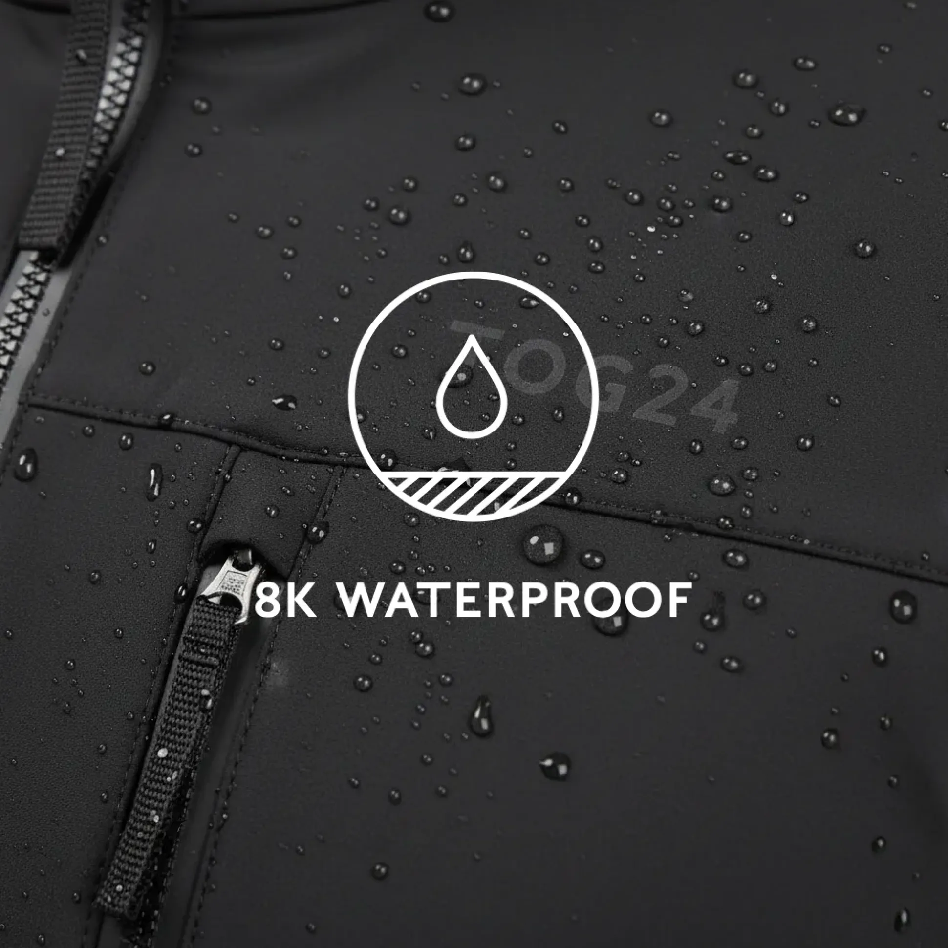 Retner Mens Waterproof Softshell Hooded Jacket - Black