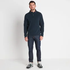 Revive Mens Quarter Zip Fleece - Dark Indigo