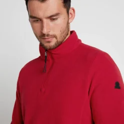 Revive Mens Quarter Zip Fleece - Chilli Red