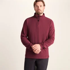 Revive Mens Quarter Zip Fleece - Garnet Red