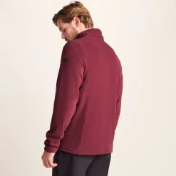 Revive Mens Quarter Zip Fleece - Garnet Red