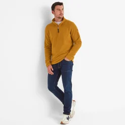 Revive Mens Quarter Zip Fleece - Rich Ochre