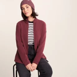 Revive Womens Fleece Jacket - Burgundy