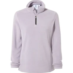 Revive Womens Quarter Zip Fleece - Lavender Grey