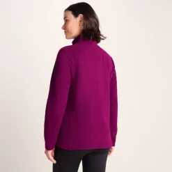 Revive Womens Quarter Zip Fleece - Purple Berry