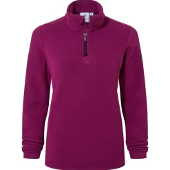 Revive Womens Quarter Zip Fleece - Purple Berry