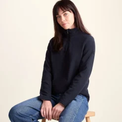 Revive Womens Quarter Zip Fleece - Dark Indigo