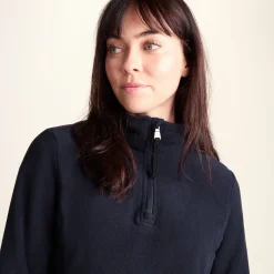 Revive Womens Quarter Zip Fleece - Dark Indigo