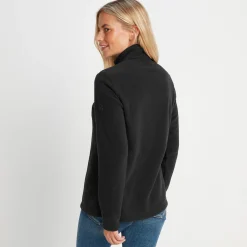 Revive Womens Quarter Zip Fleece - Black
