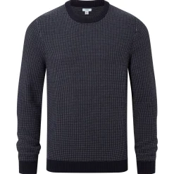 Richie Mens Knitted Crew Neck jumper - Dark Indigo