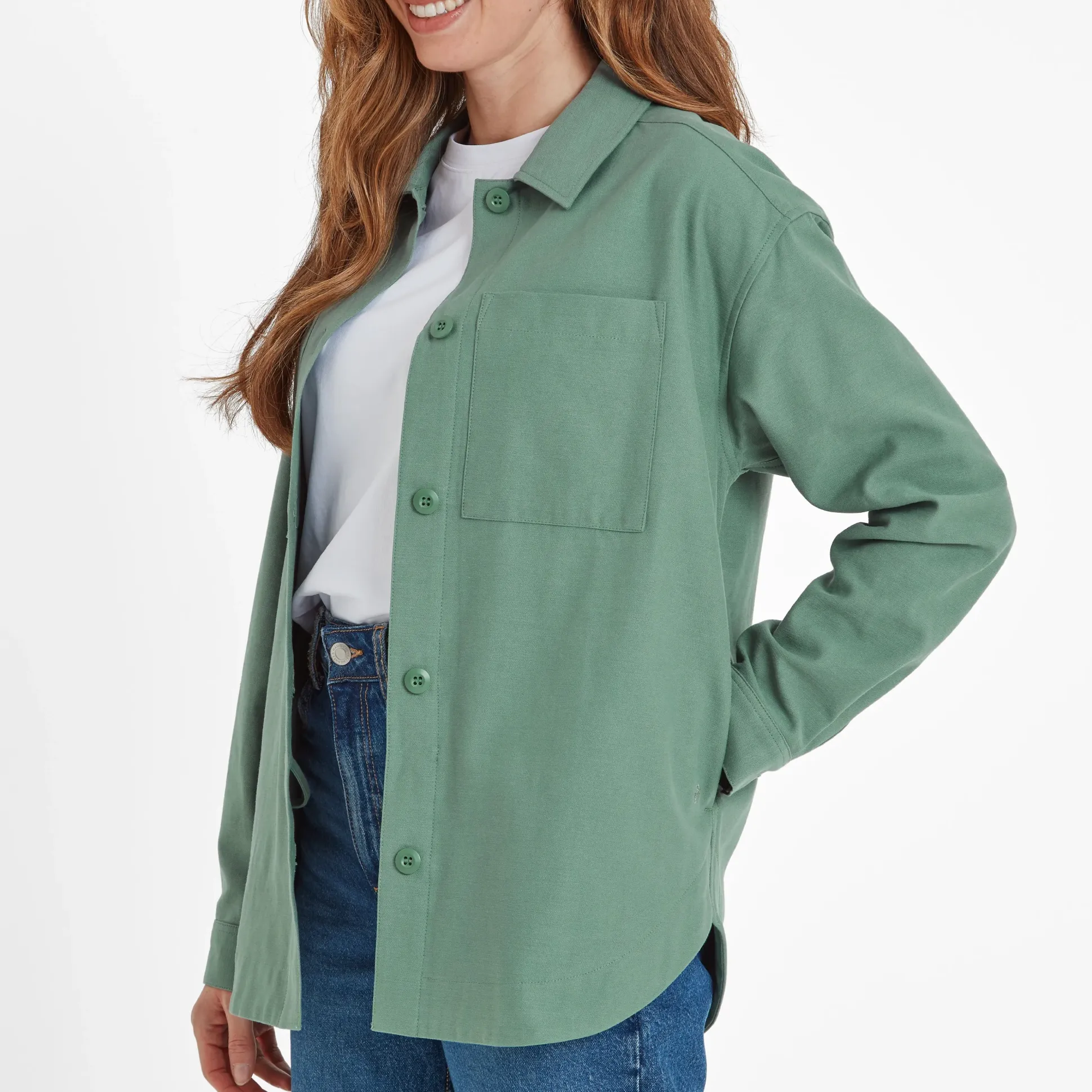 Risna Womens Shacket - Light Forest