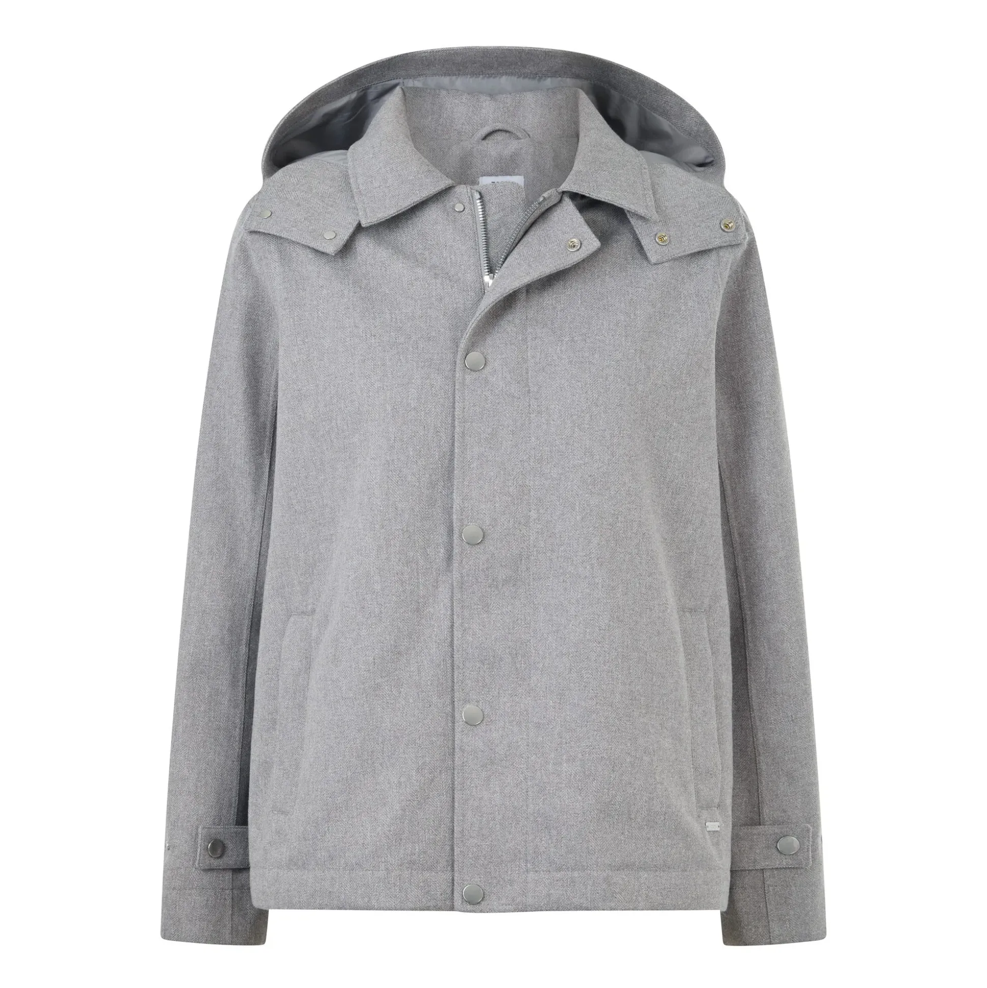 Robyn Womens Waterproof Short Trench Coat - Mid Grey Melange