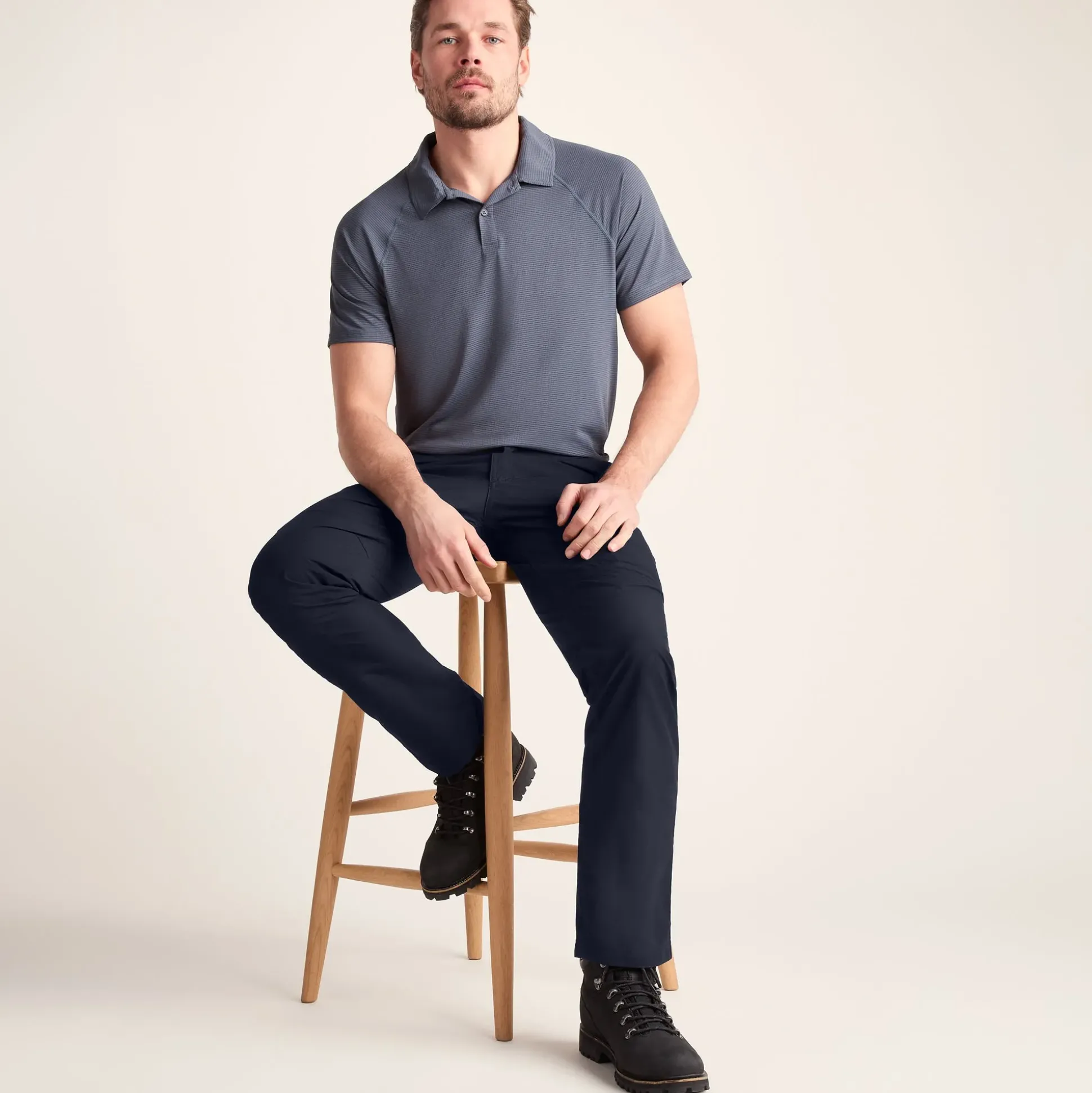 Rowland Mens Performance Trousers Regular - Navy