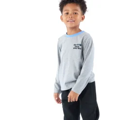 Ryeland Kids Shaun the Sheep T-Shirt LS - Dark Grey Marl