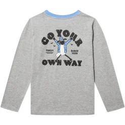 Ryeland Kids Shaun the Sheep T-Shirt LS - Dark Grey Marl