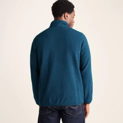 Ryle Mens Relaxed Fit Microfleece Zip Neck - Inky Blue
