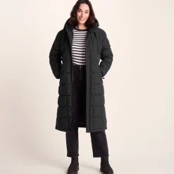 Saga Womens Long Shower Resistant Insulated Jacket - Black