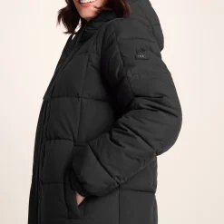 Saga Womens Long Shower Resistant Insulated Jacket - Black