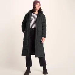Saga Womens Long Shower Resistant Insulated Jacket - Black