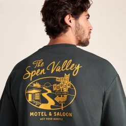 Saloon Mens Relaxed Fit Premium Supersoft T-Shirt - Deep Slate