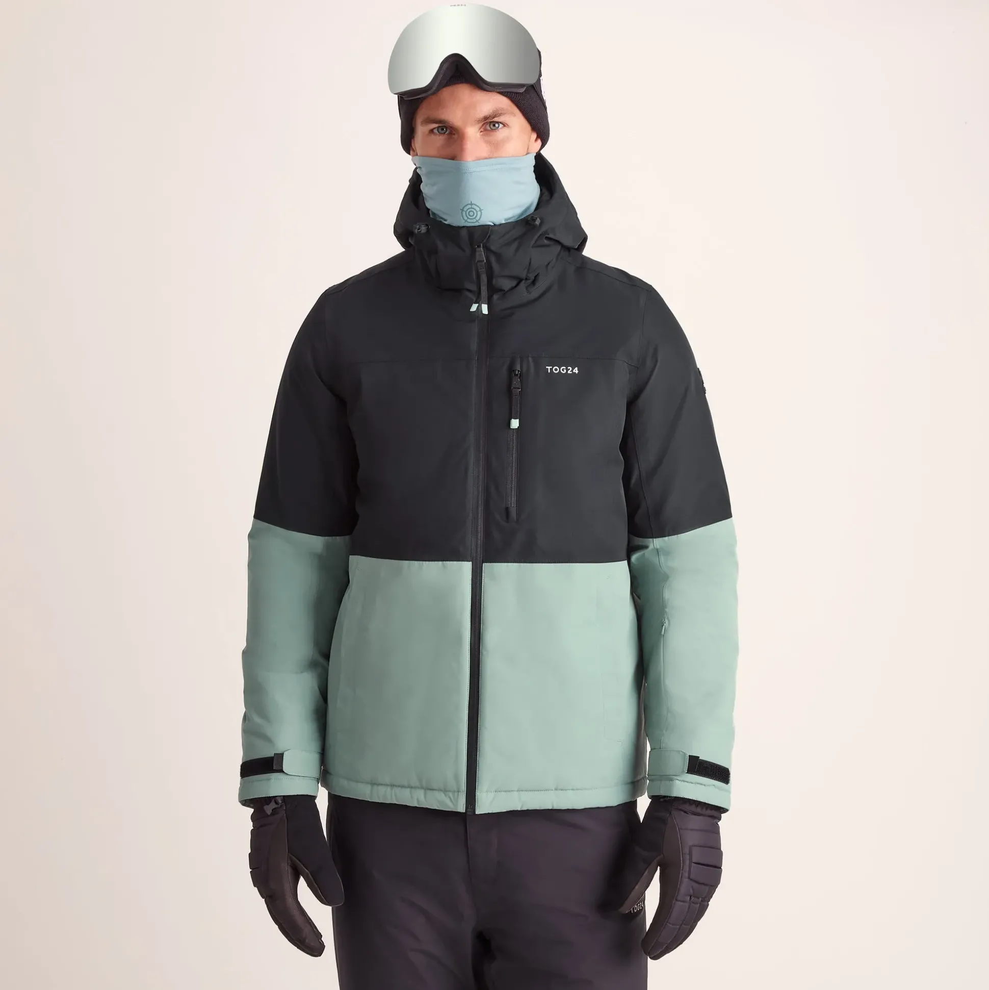 Samoens Mens Waterproof Ski Jacket - Steel Teal/Black
