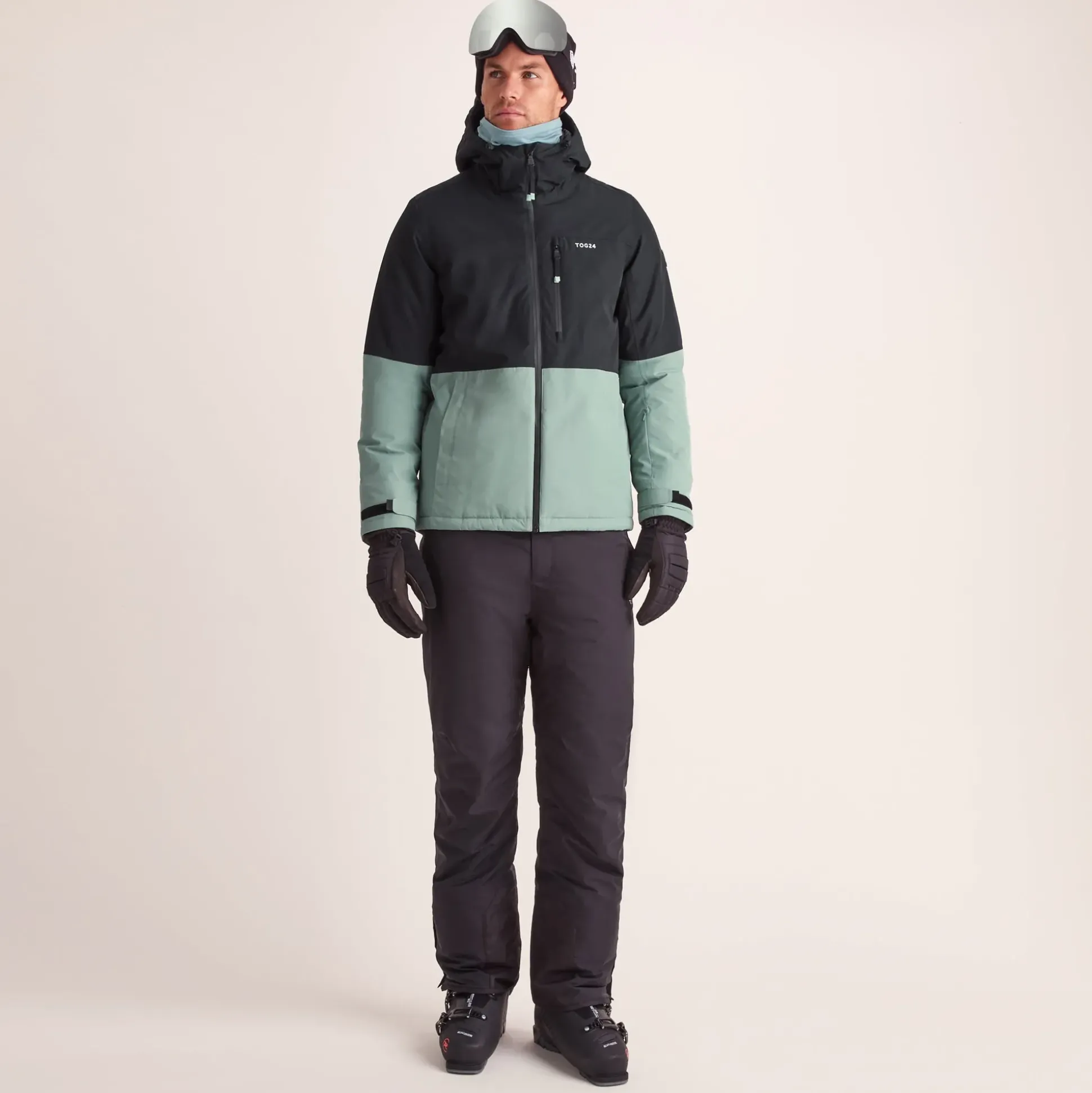 Samoens Mens Waterproof Ski Jacket - Steel Teal/Black