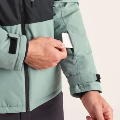 Samoens Mens Waterproof Ski Jacket - Steel Teal/Black