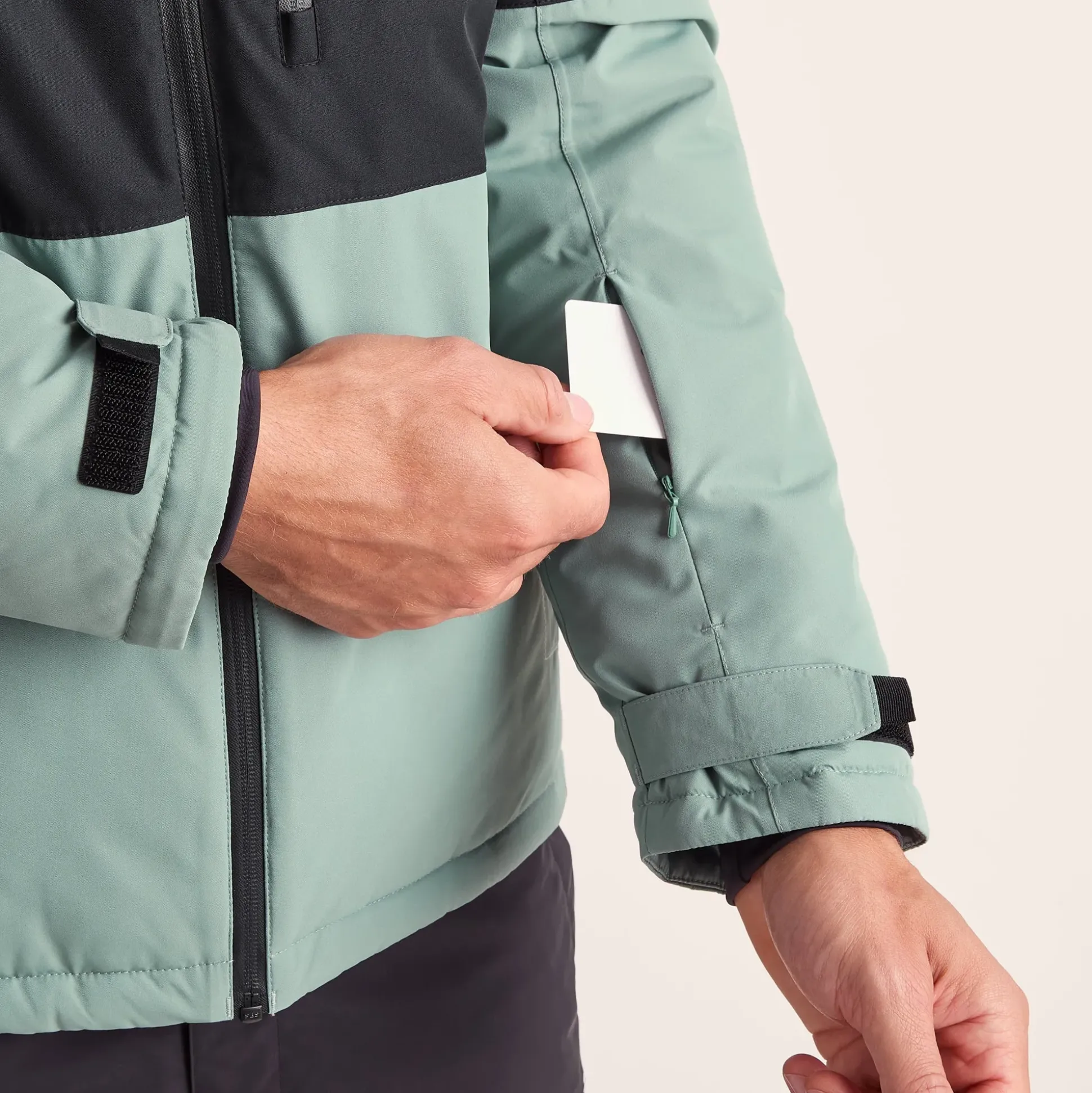 Samoens Mens Waterproof Ski Jacket - Steel Teal/Black