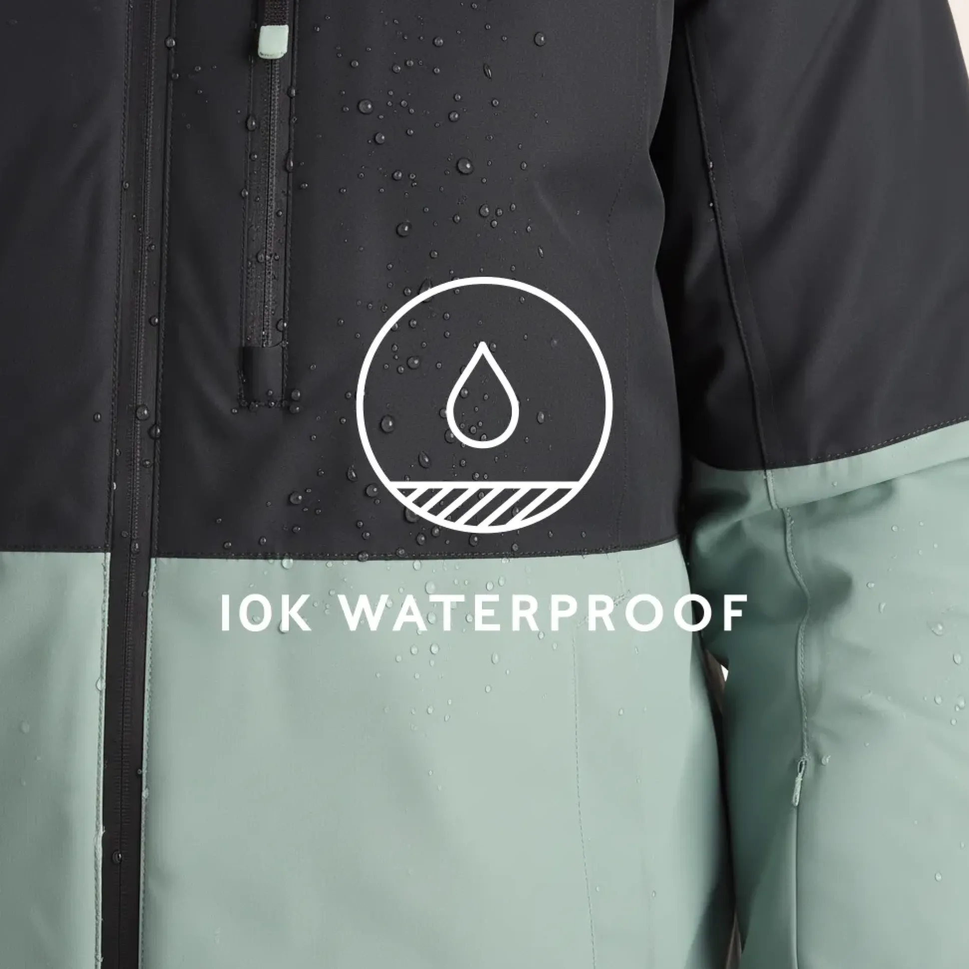 Samoens Mens Waterproof Ski Jacket - Steel Teal/Black