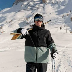 Samoens Mens Waterproof Ski Jacket - Steel Teal/Black