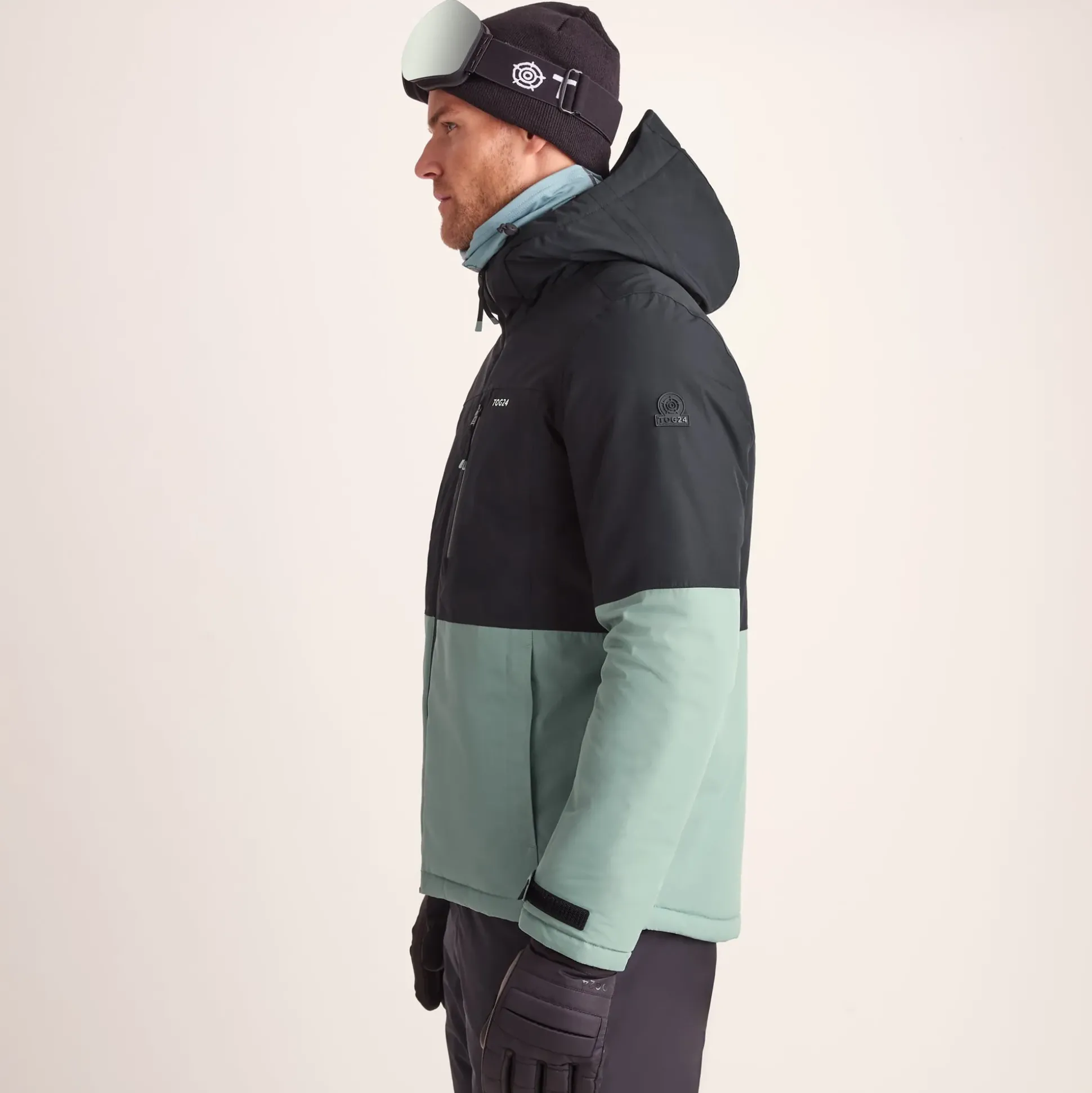 Samoens Mens Waterproof Ski Jacket - Steel Teal/Black