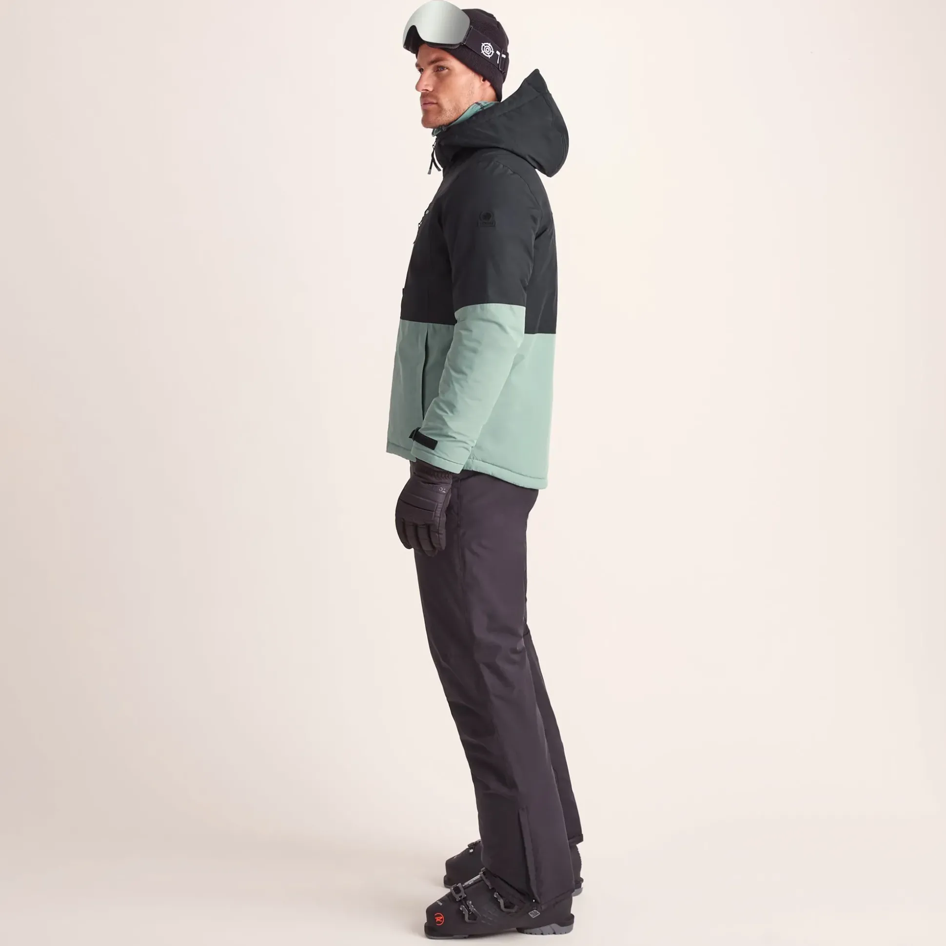 Samoens Mens Waterproof Ski Jacket - Steel Teal/Black