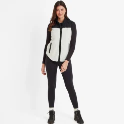 Sarel Womens Colour Block Fleece Gilet - Vanilla/Black