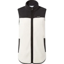 Sarel Womens Colour Block Fleece Gilet - Vanilla/Black